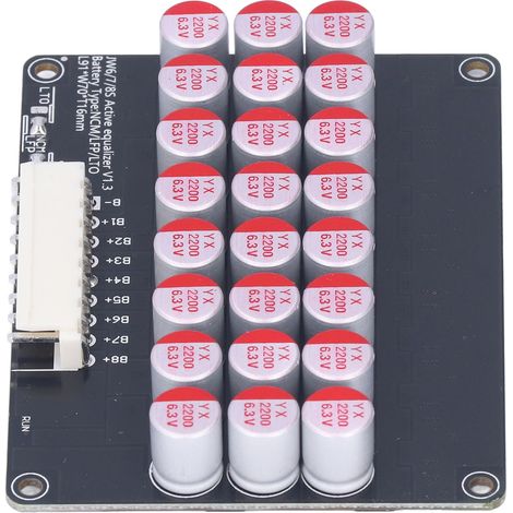 Égaliseur actif de batterie, carte d'équilibrage universelle pour cellules 5A 6-8S pour LTO, LFP, LPO et NCM (1/5)