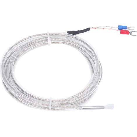 Sonde de température de type K BERM® en téflon étanche et résistant à la corrosion, résistante aux acides et aux alcalis, pour électroplacage, 2 mètres (1/5)