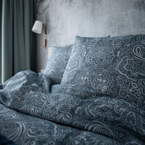 Parure de lit en coton 160x200 fleurs (1/5)