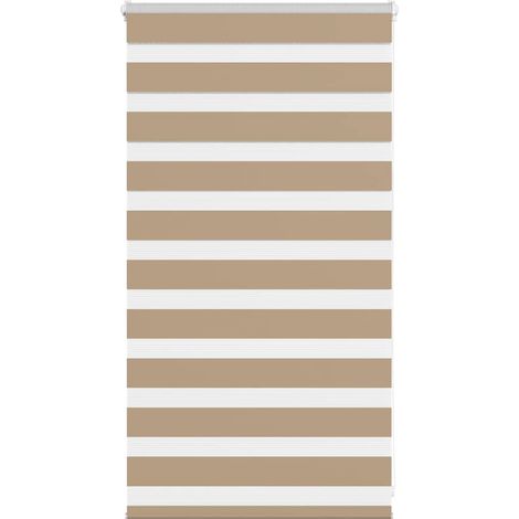 Doppelrollo Sandbraun 85x100 cm Stoffbreite 80,9 cm Polyester
