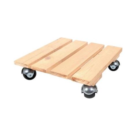 Rullo per piante quadrato in legno grezzo Basics 30x30cm - Louis Moulin
