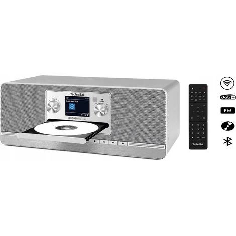 Radio TechniSat Internet CD DAB+ FM BT USB 2×5 W Digitradio 372 Silber