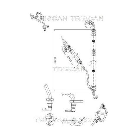 Tuyau hydraulique, direction TRISCAN 8516 23001 MERCEDES-BENZ 204 460 44 24