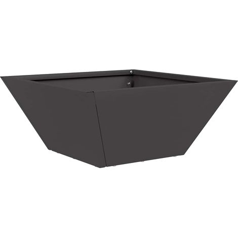 Maison Exclusive - Cache-pot de jardin Noir 35 x 35 x 15 cm Acier laminé à froid