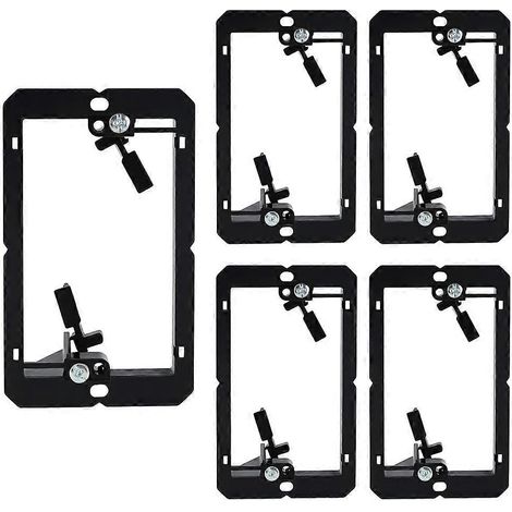 Lot de 5 supports de montage basse tension, idéaux pour plaques murales simples, câbles téléphoniques, câbles réseau et câbles coaxiaux. (1/5)