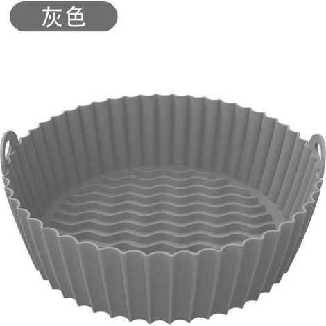 Moule à gâteau en silicone pour friteuse à air, tapis de cuisson réutilisable, gris, 21,5 cm (8,5 pouces) (1/5)