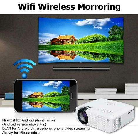 Mini proiettore LED 3D WIFI D40W Home Cinema 1600 LM Supporto HD andowl Q-A16
