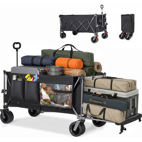 Carro de transporte plegable 180 cm con portón extensible, 300 L + 120 L DESVIAE (1/5)