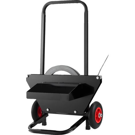 Carrito robusto, fabricado en acero duradero, fácil de transportar, color negro. (1/2)