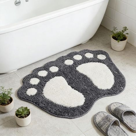 KOWOLL Tapis de bain ultra-doux et absorbant, antidérapant, à séchage rapide et lavable en machine, pour le sol de la salle de bain, la baignoire et la douche. (1/5)