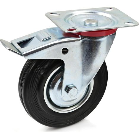 Roue pivotante avec frein 125 mm (25)