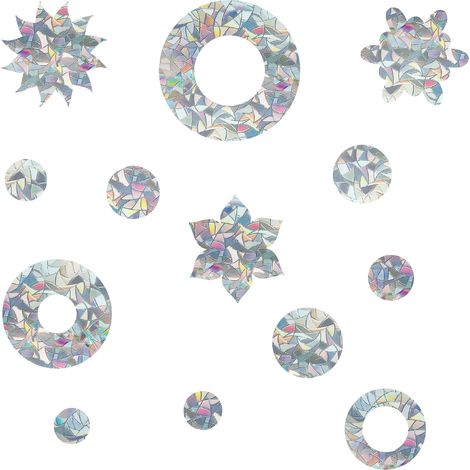 24 autocollants anti-collision transparents pour vitres, motif oiseaux statiques, autocollants pour vitres en verre, autocollants en aulne (1/2)