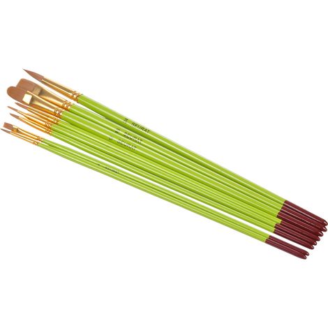 Homéa, Set de 8 Pinceaux Acrylique Synthétique Plat/Rond/Use Bombe (1/3)