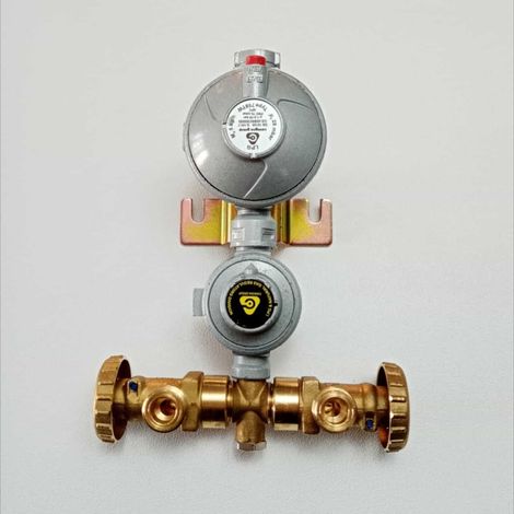 Mini centralina doppio stadio per due bombole gas gpl per caldaia e scaldabagno (1/5)
