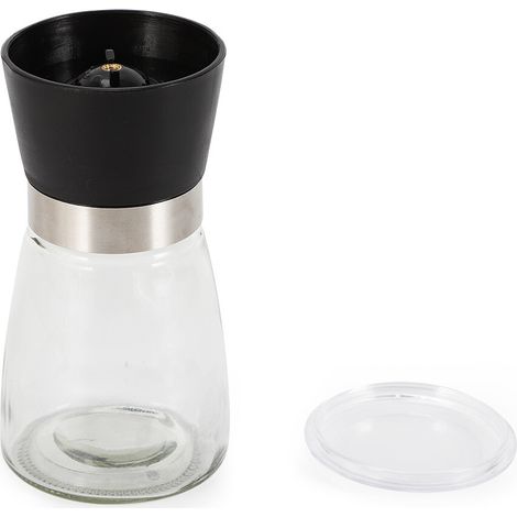 6Pcs Salz-Pfeffermühlen 180ML Manuelle Pfeffermühle aus Glas+ Edelstahl Chilimühle Gewürzmühle