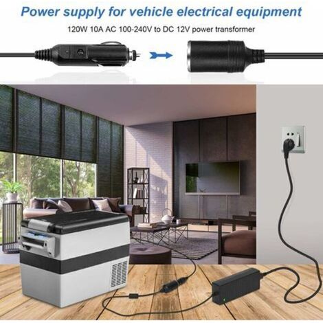 Convertisseur de tension 220V à 12V – Adaptateur secteur 120W – Courant 10A – Compatible bandes LED 12V