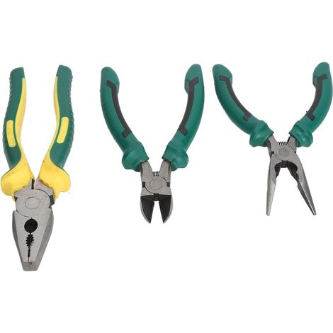 Pinces à bec effilé 3 pièces 6"/8", pour électricité et atelier (1/5)