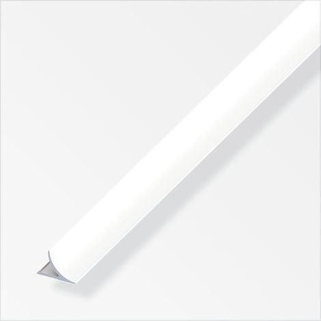 alfer Randfugeabdeckprofil 1 m, 12 x 17 mm Alu beschichtet brillantweiss Profil (1/2)
