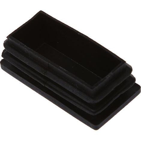 Bouchons d'extrémité de tubes en plastique, 25 x 50 mm, lot de 10, noirs (1/5)