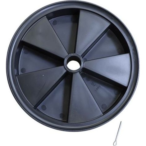 Roue plastique pour bétonnière Lescha SM 125 S et SM 145 S – Diamètre 240 mm – Axe 28 mm – Remplacement simultané recommandé (1/2)