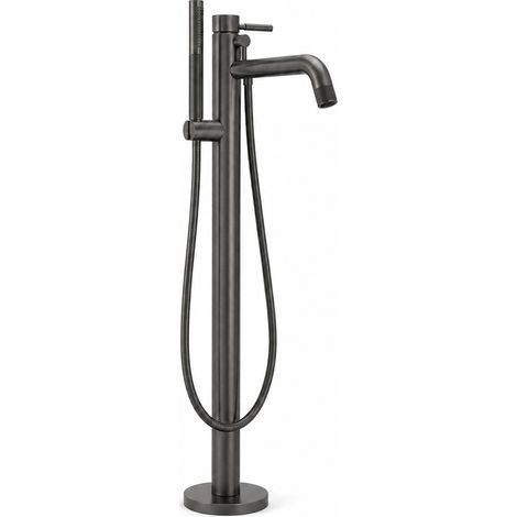 AquaElegance freistehende Badewannenarmatur aus Messing in Gunmetal-Optik (1/5)