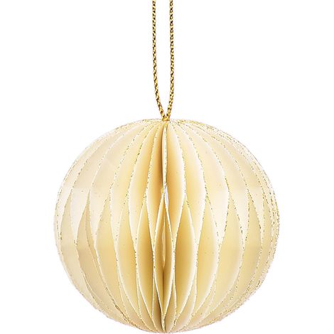 Petites Boules Blanches Pour Sapin De Noel, Decorations Spheriques Miniatures En Papier Diametre 5.5 Cm, Ornements Festifs Pour Fete et Maison-KZQ (1/2)