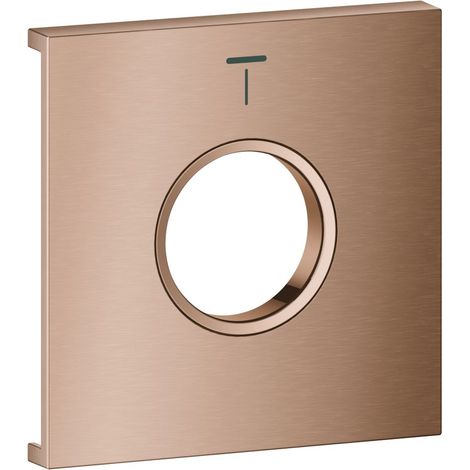 Grohe Grohtherm Aqua Tiles Metallplatte, Symbol Kopfbrause 4 für Grohtherm Aqua Tiles UP-Thermostate, Warm Sunset gebürstet (1/3)
