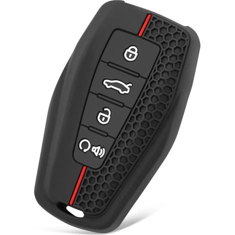 Coque de protection en silicone pour clé de voiture compatible avec Geely Coolray X6 X7 Emgrand Global Hawk GX7, support de porte-clés accessoire (1/5)
