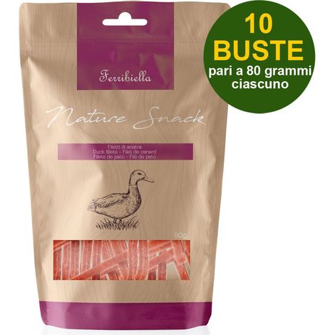 Nature Snack filet de canard pour chiens 10 sachets de 80 g chacun