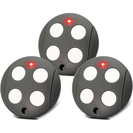 433,92 MHz Telecommande Portail, Lot de 3 Telecommande Porte de Garage Compatible avec Telecommande Mhouse GTX4, Rolling Code, 4 Canaux (1/5)