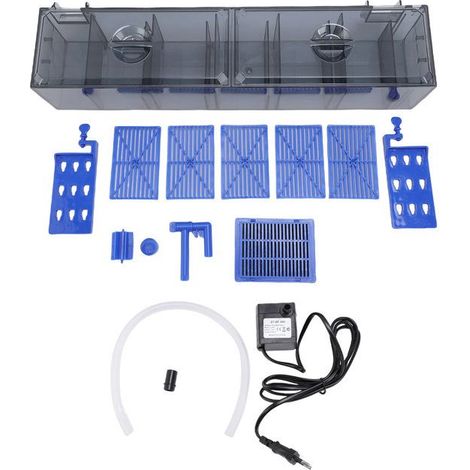 BelleRise - Filtre cascade mural – Double suspension 44 cm – Filtration progressive – Aquarium 50-80 cm (1/5)