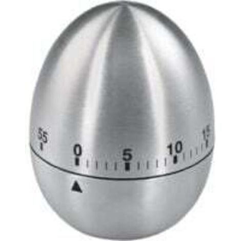 Eieruhr (mit Timerfunktion, Sanduhr, Edelstahl) Silber