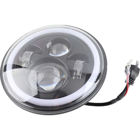 Runder 7-Zoll-LED-Scheinwerfer mit Fern-/Abblendlicht und Tagfahrlicht (DRL) sowie farbigem Kurvenlicht für Autos und Motorräder, 1 Stück (1/2)
