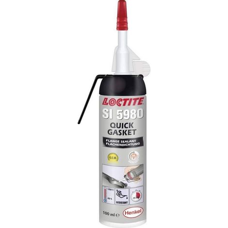 Joint silicone noir quick gasket, loctite si 5980 cartouche 100 ml