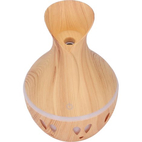 Diffuseur d'huiles essentielles 300 ml, aspect bois, alimentation USB, LED 7 couleurs, humidificateur silencieux pour chambre ou bureau (1/5)