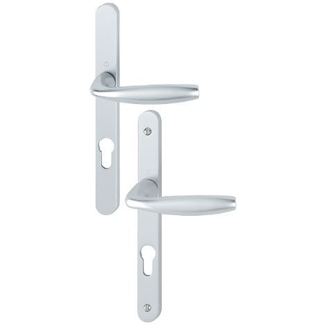New York 1810RH/300LMSGL/1810 HOPPE Juego de puerta de chapa estrecha plateada PZ70 - 3293355