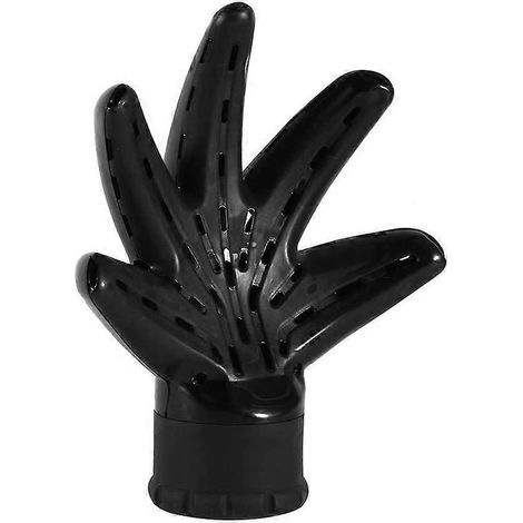 Accessoire de coiffure professionnel : sèche-cheveux diffuseur en plastique noir en forme de main