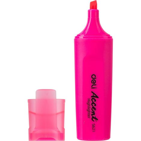 DELI Marcador fluorescente Deli Accent punta biselada 1-5mm rosa