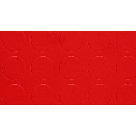 25MQ COPRIPAVIMENTO IN PVC BOLLATO ROSSO Rt. Mtl 25x mt.1 h spess. mm.1,3 MQ 25