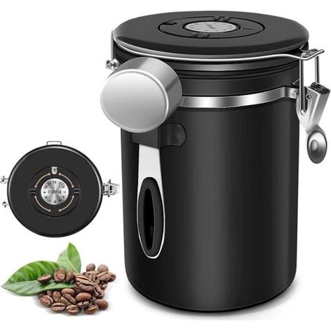 Contenitore per chicchi di caffè - sigillato - acciaio inox - 1 pezzo