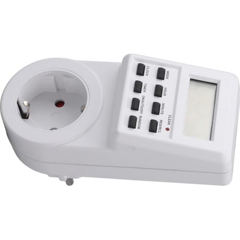 Minuteur de prise intérieure numérique avec compte à rebours et protection contre la coupure de courant. Prise UE 230 V 16 A 3680 W. (1/5)