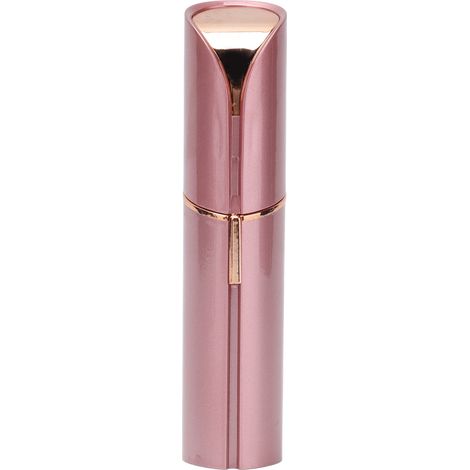 Tondeuse à poils du visage électrique en forme de rouge à lèvres, mini rasoir léger rechargeable par USB, pour femmes, or rose (1/5)