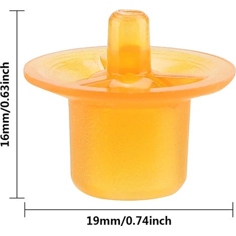 Cellules d'Élevage Reine Apiculture Lot de 50 Cups Orange, Appareil Équipement Apiculteur Matériel Rearing Reine, Non-Toxique Plastique Haute Qualité, Dimensions 19x16mm, Utilisation Cadre Ruche Facil (1/5)