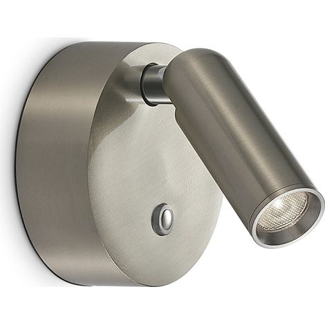 Ideal Lux Applique moderna Bean 1 luce LED integrato nickel metallo