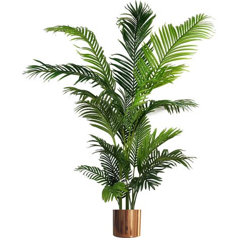 180cm Artificial Palm Tree Extra Large Copper Metal Planter (1/4)