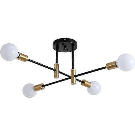 Plafonnier scandinave de luxe à 4 têtes (2025), suspension minimaliste moderne pour salon et chambre, culot E27 (1/5)