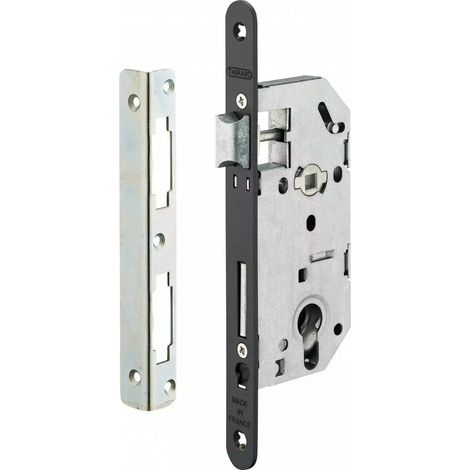 Thirard – Serrure monopoint encastrée pour porte d'entrée – Entr'axe 70mm – Têtère en acier avec bouts ronds – Mécanisme 2 tours