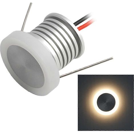 Spot LED encastrable étanche IP65, idéal pour les escaliers de jardin, 12 V, 1 W, 3000 K (1/4)