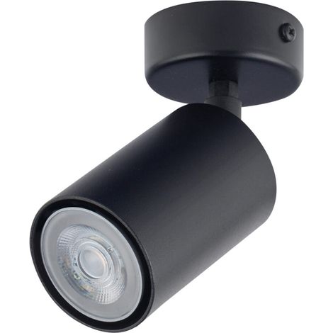 Spot plafond moderne noir rond 1xGU10 25W Zoom Sigma (1/2)