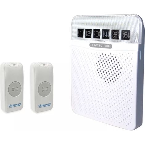 Double sonnette 800 mètres sans fil - bouton autonome IP56 résistant & carillon longue distance (PROTECT 800) (1/3)